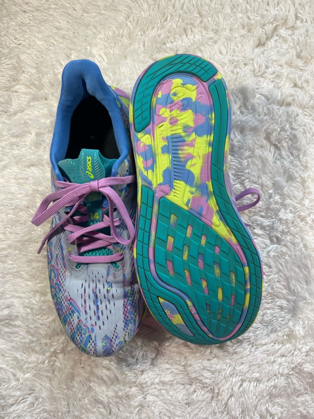 ASICS Multicolor Running Shoes with Pink Laces - Picture 4 of 12